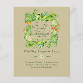 Budget Tropical Feuilles Luau Mariage Réception In