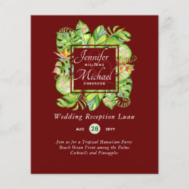 Budget Tropical Feuilles Luau Mariage Réception In