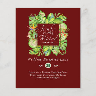 Budget Tropical Feuilles Luau Mariage Réception In