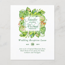 Budget Tropical Feuilles Luau Mariage Réception In