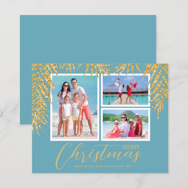 Budget Tropical Frohe Weihnachts-Foto Weihnachtska (Vorne/Hinten)