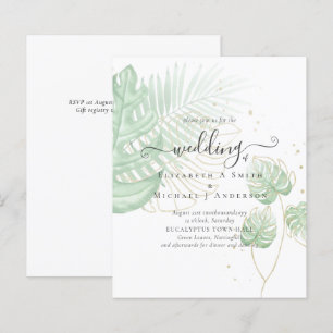 BUDGET Tropical Island Palm Blätter Beach Wedding