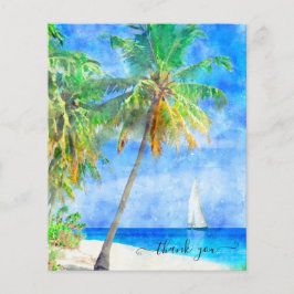 Budget Tropical Island Palm Tree Boat Vielen Dank