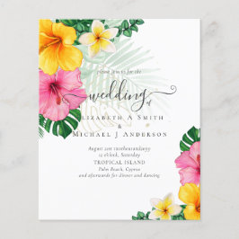 BUDGET Tropical Paradise Beach Wedding Florals Flyer