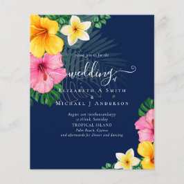 BUDGET Tropical Paradise Beach Wedding Florals Flyer