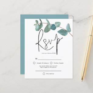 Budget Turquoise Eucalyptus Elegante Script-UAWG