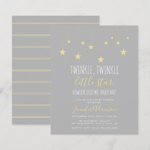 Budget Twinkle Little Star Baby Dusche Einladung
