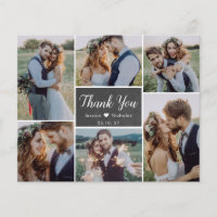 Budget Typografy Collage Wedding Danke Flyer