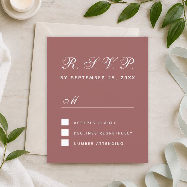 Budget UAWG Cinnamon Rose Wedding Response Card (Von Creator hochgeladen)