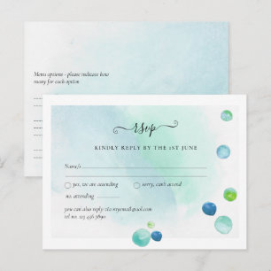 BUDGET UAWG Sea Glass Moderne Abstrakte Hochzeit Postkarte