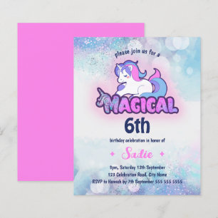 Budget Unicorn Magical jedes Alter 6. Geburtstag