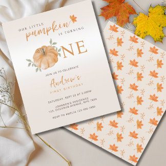 Budget Unser kleiner Pumpkin Fall 1. Geburtstag