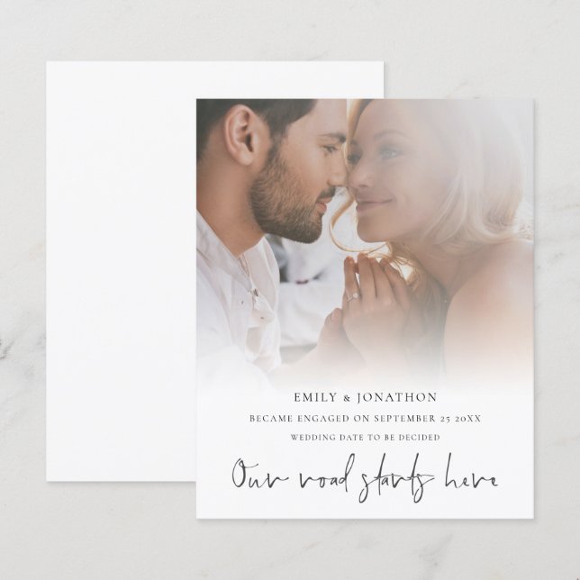 Budget Unsere Straße beginnt hier Foto Verlobung (Vorne/Hinten)