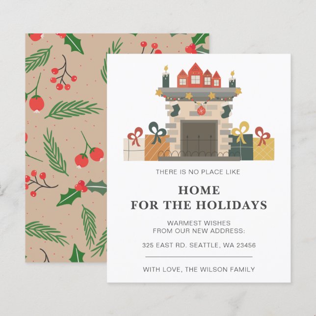 Budget Urlaub Feuerplatz Weve Moving Holiday Card (Vorne/Hinten)
