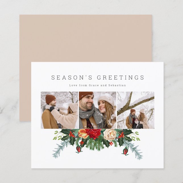 BUDGET Urlaub Winter Botanisches Foto Personalisie (Vorne/Hinten)