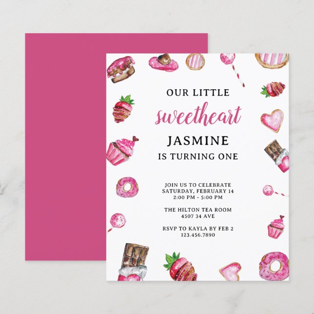 Budget Valentine Little Sweetheart Birthday (Vorne/Hinten)