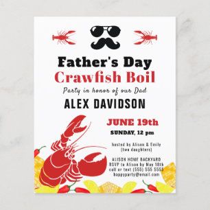 BUDGET Vatertag Crawfish Boil Party Einladung