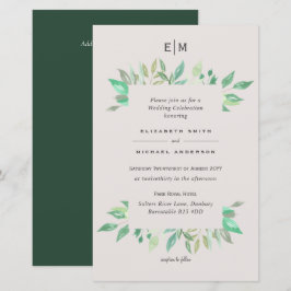 BUDGET Verdure Blush Feuille Mariage Invite A9