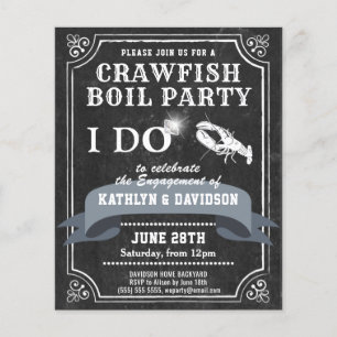 BUDGET Verlobung 4 Foto Crawfish Party Einladungen