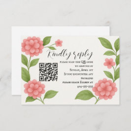 Budget Vibranntrosa QR Code RSVP Card