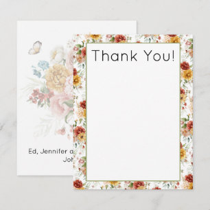 Budget, Vibrant Garden Baby Shower Danke Mitteilungskarte