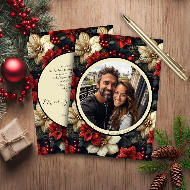 Budget Vintage florale Weihnachtskarte (Von Creator hochgeladen)