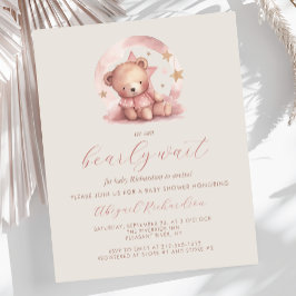 Budget Vorwarte Pink Girl Bear Baby Dusche