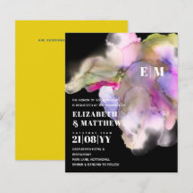 BUDGET Wasserfarbe Hochzeit Abstrakt Lila Grau