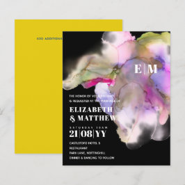 BUDGET Wasserfarbe Hochzeit Abstrakt Lila Grau