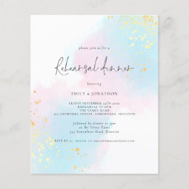 Budget Wasserfarbe Probe Abendessen Einladung