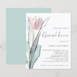 Budget Wasserfarbe Tulip Hochzeit Probe Abendessen