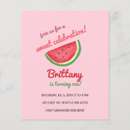 Budget Wassermelone Sommer Geburtstagsparty Einlad
