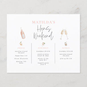 Budget Watercolor Champagner Hütten am Wochenende  Flyer