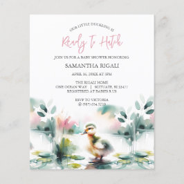 Budget Watercolor Girl Baby Duck Thema