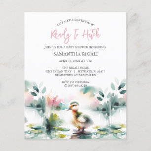 Budget Watercolor Girl Baby Duck Thema
