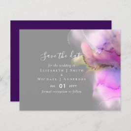 BUDGET Watercolor Wedding Abstract Save Dates