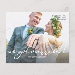 Budget We Got Married S Foto Hochzeitsankündigung Flyer