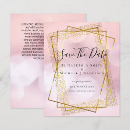BUDGET WEDD RETT DATES Gold Glitzer Geometric