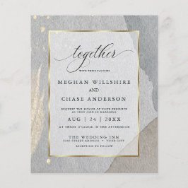 Budget Wedding Abstrakt Modern Pewter Stone