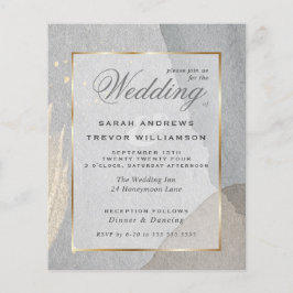 Budget Wedding Abstrakt Pewter Wabi Sabi Invitati