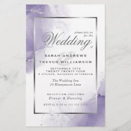 Budget Wedding Amethyst Lila Silver Abstrakt
