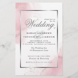 Budget Wedding Blush Pink Silver Abstrakt