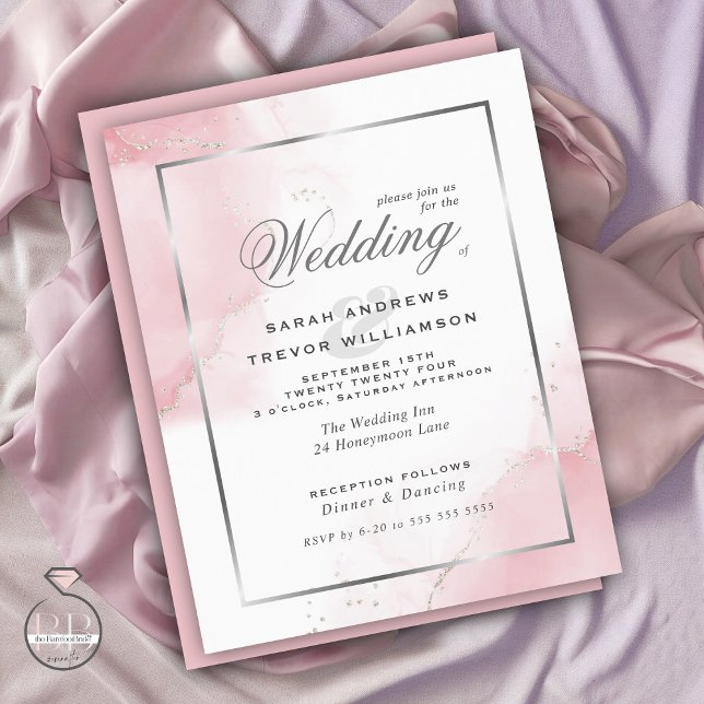 Budget Wedding Blush Pink Silver Abstrakt (Von Creator hochgeladen)