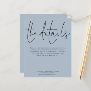 Budget Wedding Details Skript Dusty Blue Enclosure