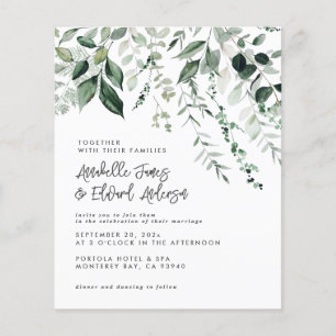 Budget Wedding Eukalyptus Details, Einladung chic