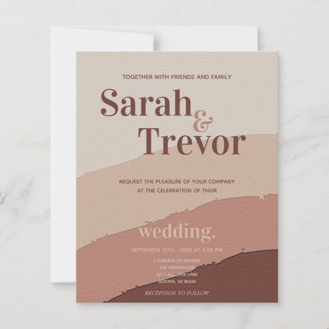 Budget Wedding Funky 70er Jahre Inspiriert Abstrak (Vorderseite)