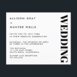 Budget Wedding Invitation  Flyer<br><div class="desc">This card features a handwritten font and modern minimalist design. Easily change the colors and edit *most* wording to meet the needs of your occasion. This invite is perfect for your contemporary, industrial, or bohemian wedding celebration. Budget Paper is thin! ***Upgrade for a thicker paper. Envelopes are not included with...</div>