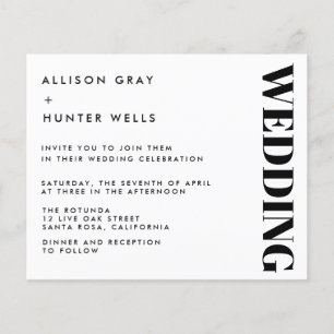 Budget Wedding Invitation Flyer