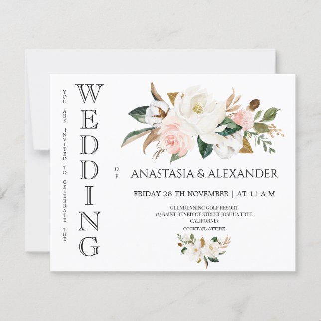 Budget Wedding invitations  (Vorderseite)