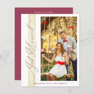 Budget Wedding Just Married Hand Letterd Foto